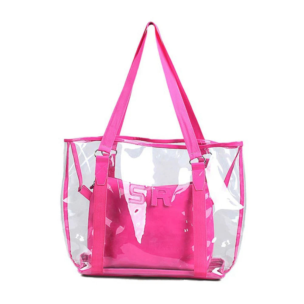 Transparent Crossbody Bag for Women PVC Shoulder Messenger Bag