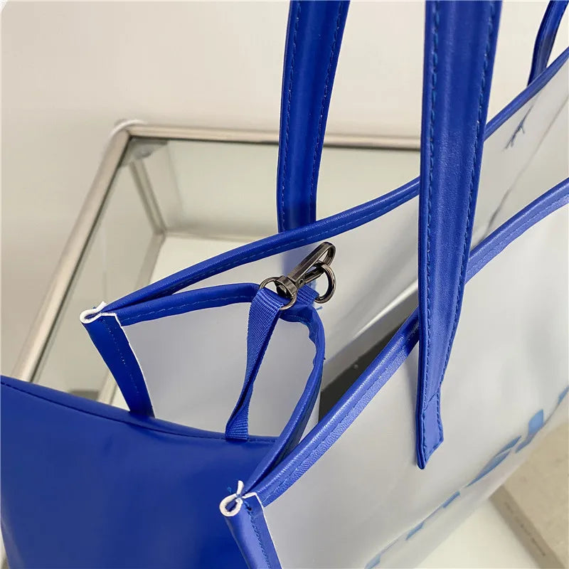 Transparent Shoulder Bag Large Capacity Casual Tote