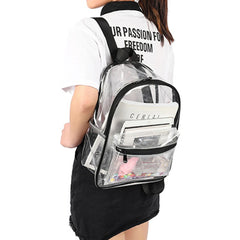 Transparent Waterproof Beach Bag Mini Schoolbag for Teenage Girl