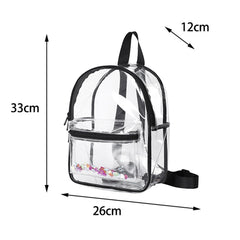 Transparent Waterproof Beach Bag Mini Schoolbag for Teenage Girl