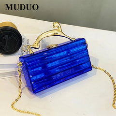 Women Acrylic Box Bag Hand-held Shoulder Bag Wedding Evening Bag