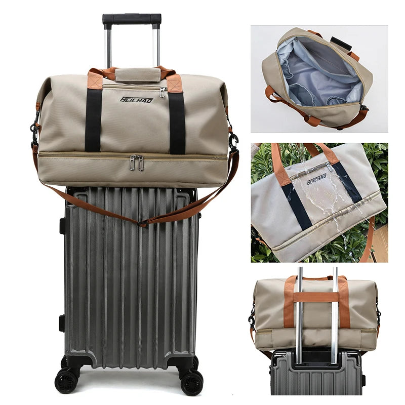 Large Capacity Travel Bag Waterproof Weekend Messenger Bag