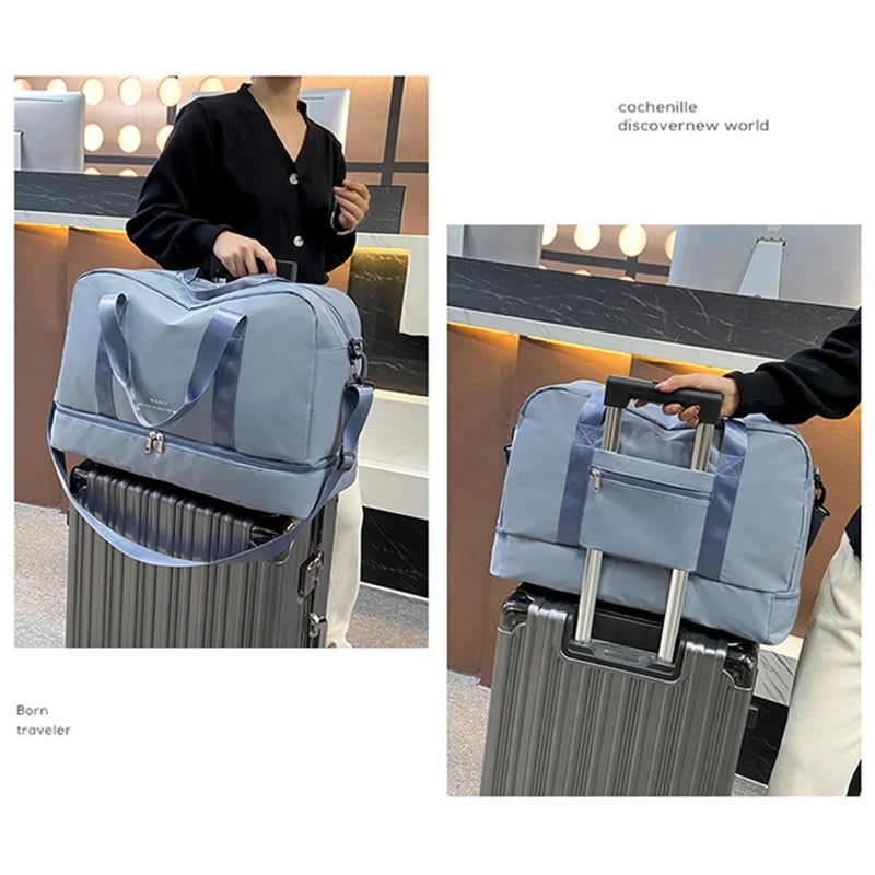 Large Travel Bag w/ Shoe Compartment