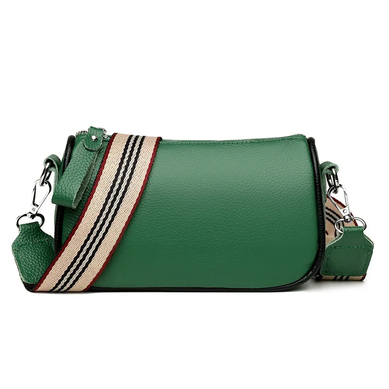 Soft Leather Sling Handbag Vintage Shoulder Messenger Bag