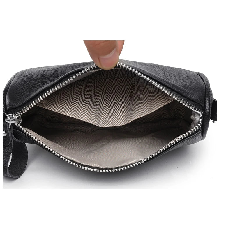 Soft Leather Sling Handbag Vintage Shoulder Messenger Bag