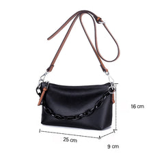 Vintage Leather Bucket Shoulder Bag for Women