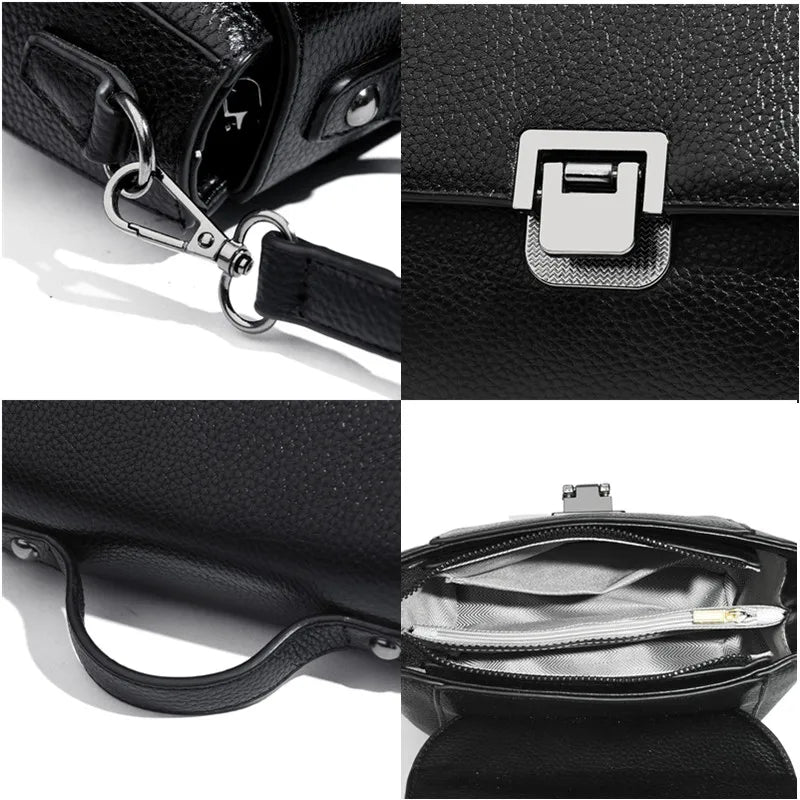 Cow Leather Handbags Women's Casual Shoulder Bag Messenger Bag