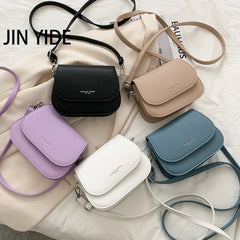 Women's Solid Flap Crossbody Shoulder Bag Handbag