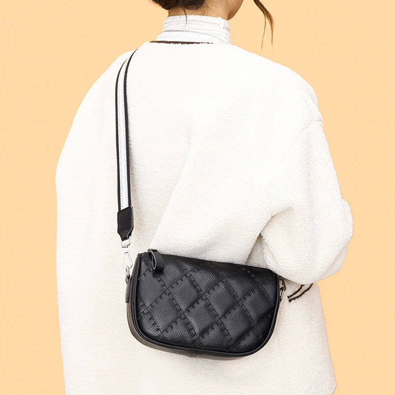Women's Leather Crossbody Handbag Vintage Shoulder Bag