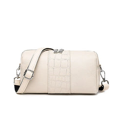 Vintage Leather Shoulder Bag for Women Casual Pillow Design