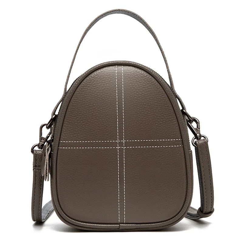 Women's Leather Shell Casual Messenger Bag