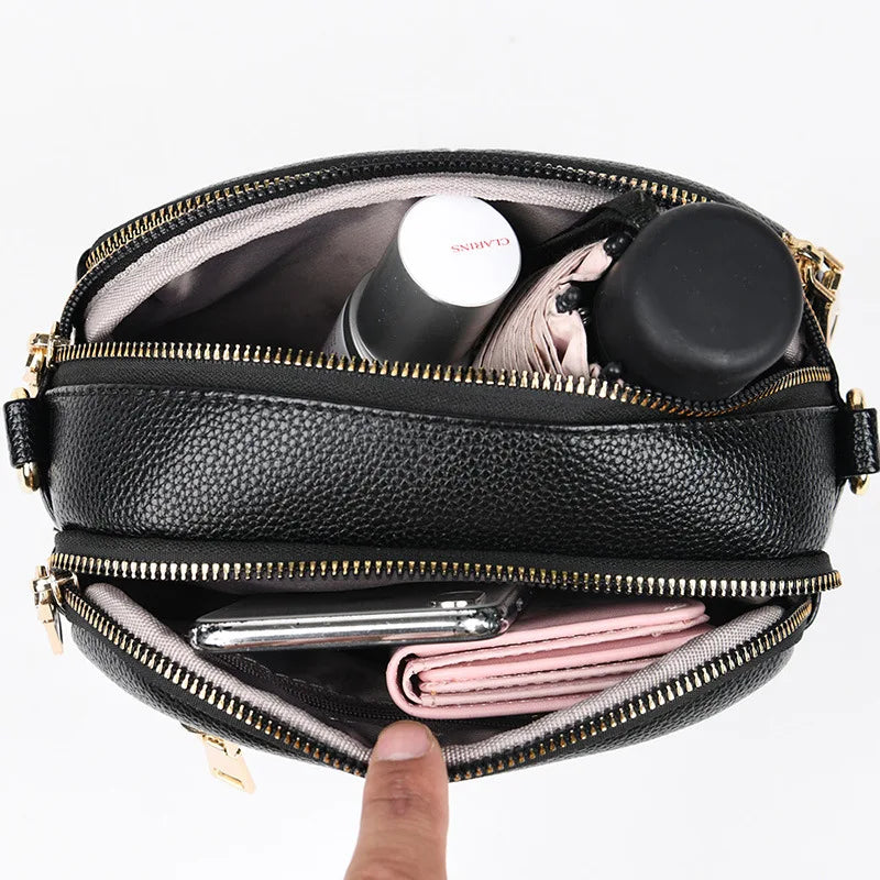 Messenger Handbags Soft Leather Casual Boston Tote