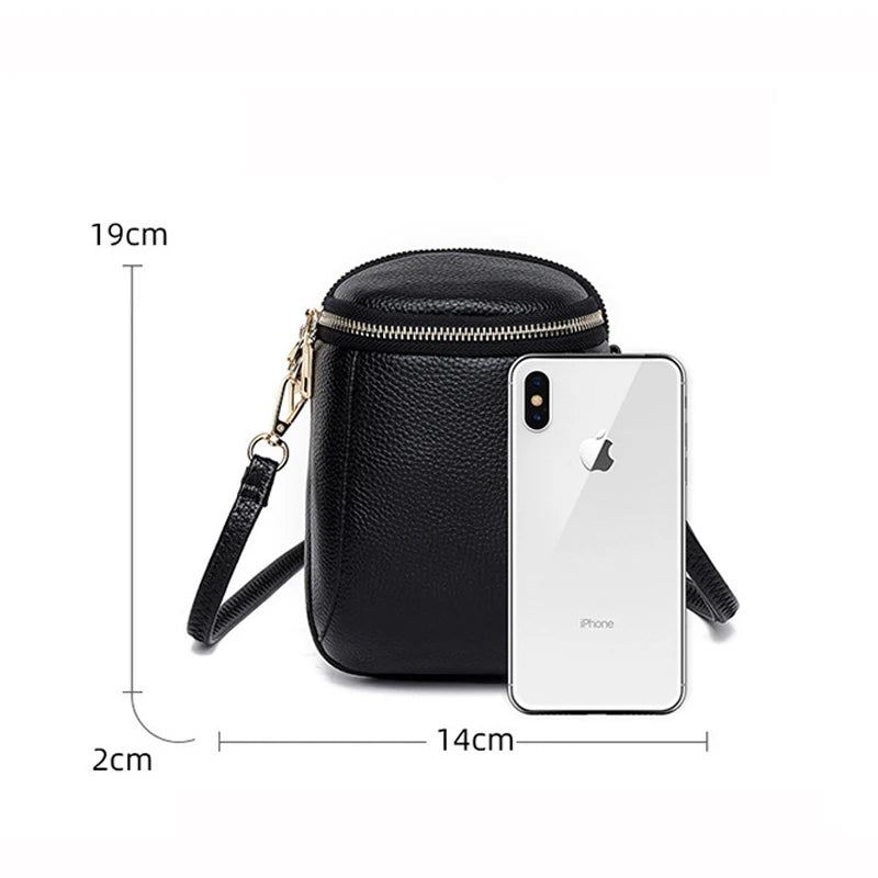 Mini Bucket Purses And Handbags Women'S Leather Casual Lady Shoulder Messenger B