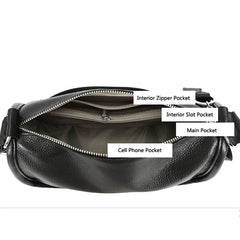Leather Saddle Crossbody Bag Tassel Handbag