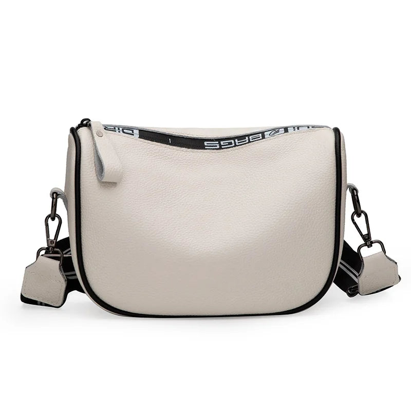 Vintage Leather Saddle Handbag for Women
