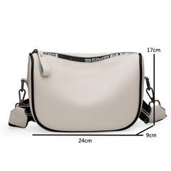 Vintage Leather Saddle Handbag for Women