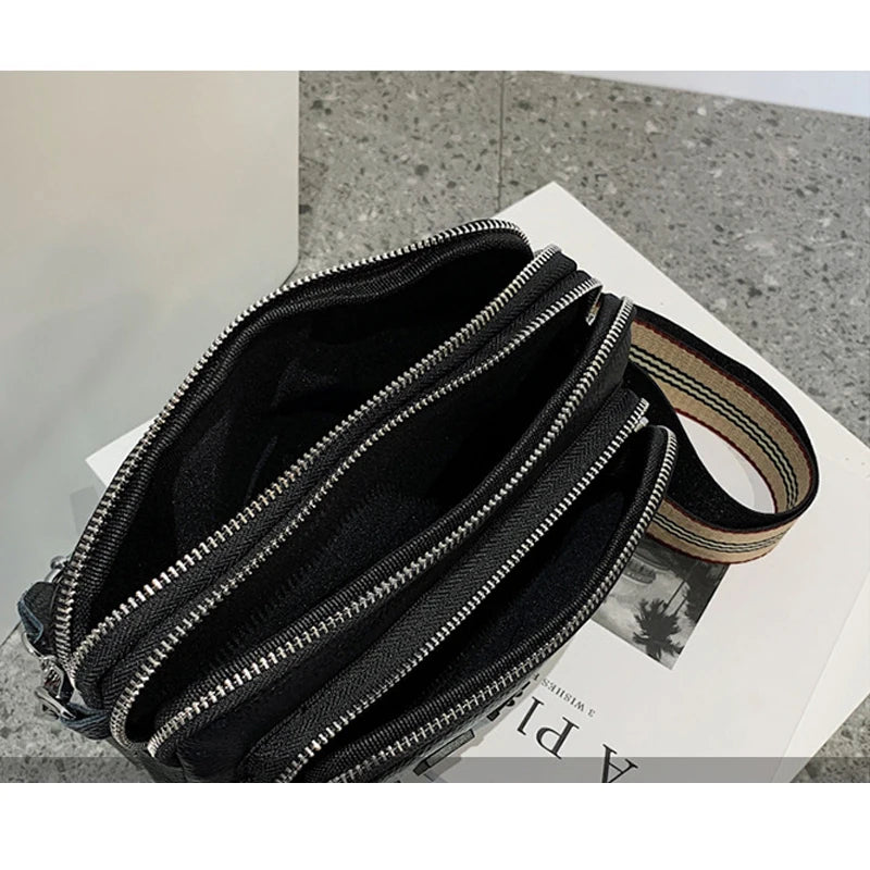 Leather Sling Crossbody Handbag for Women Casual Lady Girl Vintage Shoulder Bag