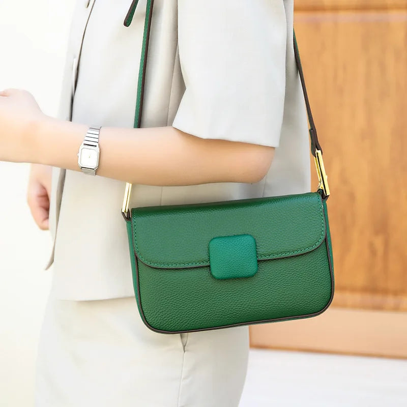 Leather Sling Purse Vintage Shoulder Messenger Bag