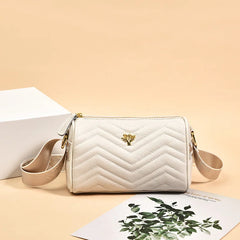 Quilted Leather Shoulder Bag Vintage Tote Girl Messenger Bags