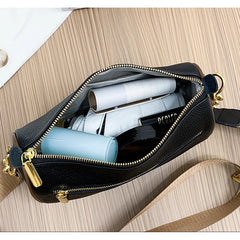 Vintage Leather Sling Saddle Handbag Chain Shoulder Messenger Bag