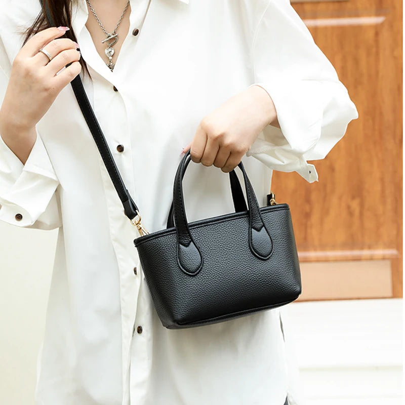 Vintage Bucket Leather Shoulder Bag