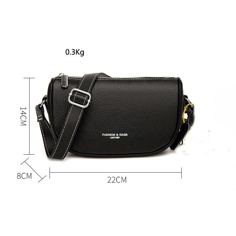 Vintage Leather Saddle Bag for Women