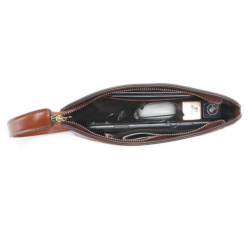Solid Mini Women Phone Bag High Leather Ladies Purses Handbag For Female