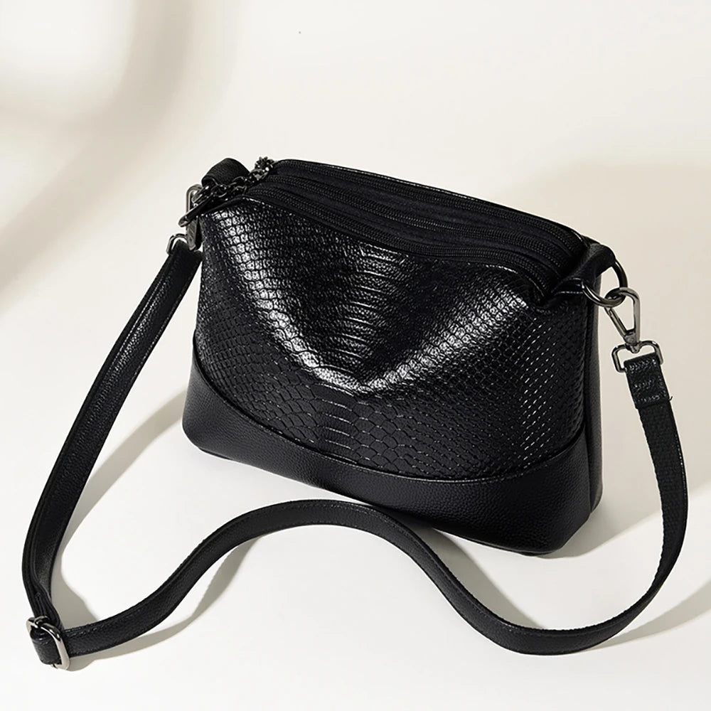 Soft Leather Shoulder Bag Casual Tote Messenger Vintage Handbag
