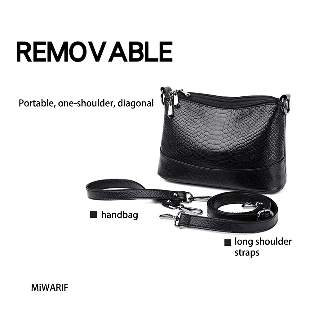Soft Leather Shoulder Bag Casual Tote Messenger Vintage Handbag