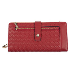 Woven Drawstring Buckle Multi-card Slot Long Ins Wallet Purses