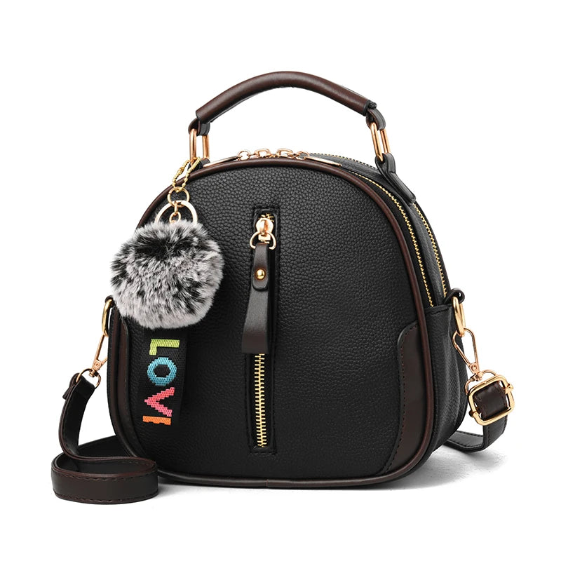 Personality Girl Leather Messenger Bag