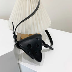 Triangle Belt Bag for Women High Leather Shoulder Bag Lipstick Fanny Pack