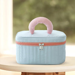 Triangle Makeup Bag Large Capacity Portable Contrast Handbag