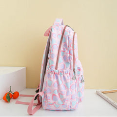 Triangle Print Backpacks High School Student Flat Storage Bag