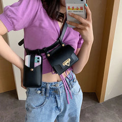 Two-piece Waist Bag High PU Belt Messenger Mobile Phone Bag Shoulder Bag