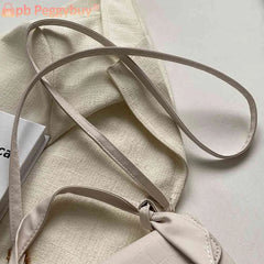 Underarm Bags Knot Handle Women Top-handle Bag PU Leather Casual Solid Flap