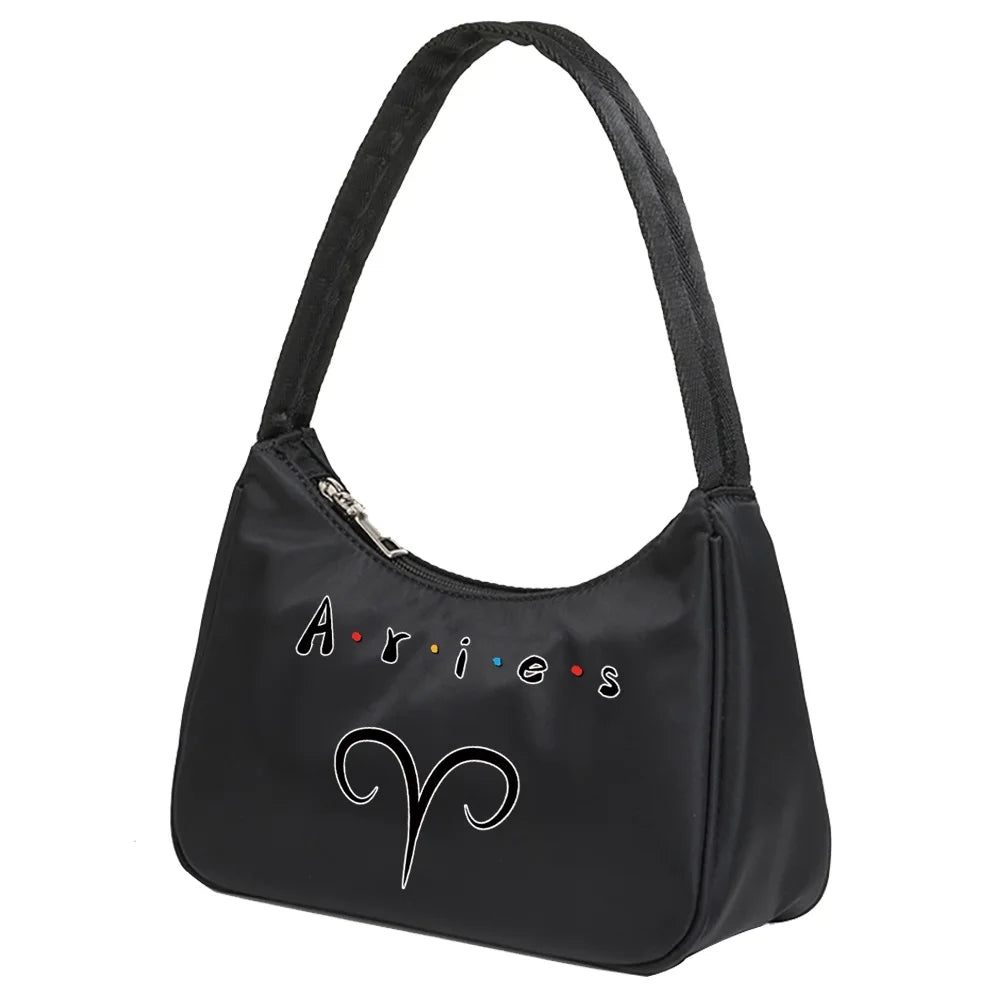 Constellation Print Underarm Hobo Bag Ladies Shoulder Purse Harajuku Style