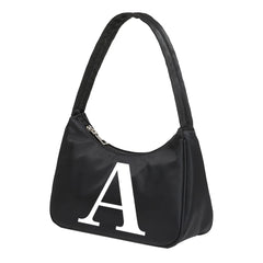 Initials Print Underarm Shoulder Bag for Women