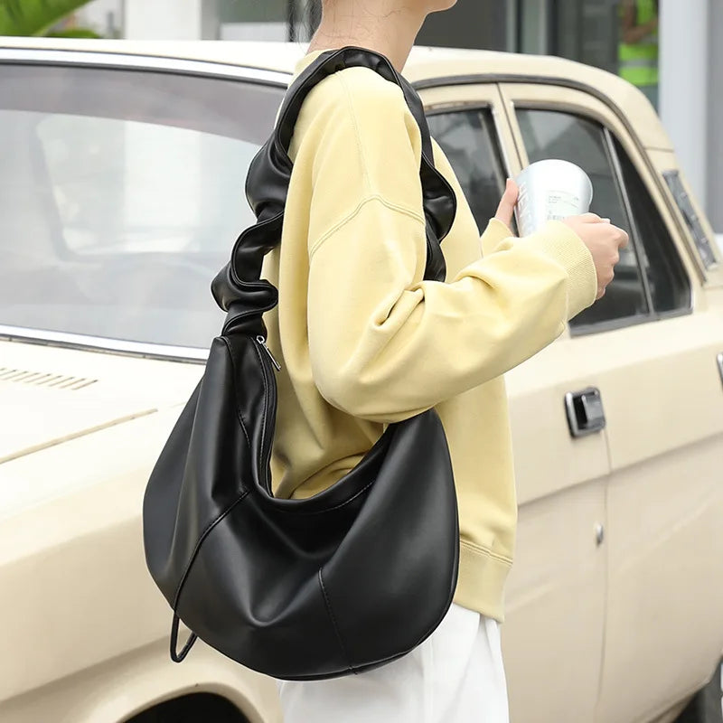 Women's Crossbody Bag Large Capacity Solid Ladies Handbags