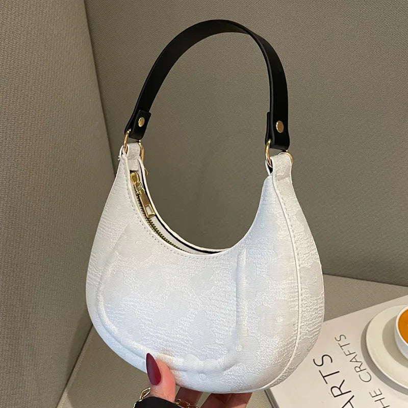 Women PU Leather Chains Crossbody Bag Flower Pouch
