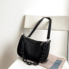 Waterproof Nylon Underarm Shoulder Bag for Women, Small Clutch