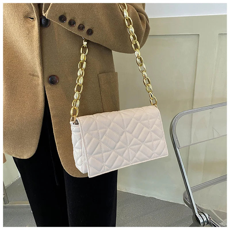 Women's Casual Shoulder Messenger Bag with Chains