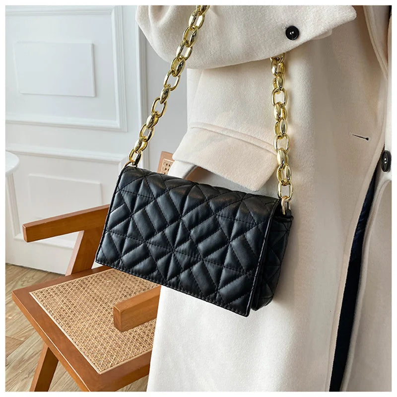 Women's Casual Shoulder Messenger Bag with Chains