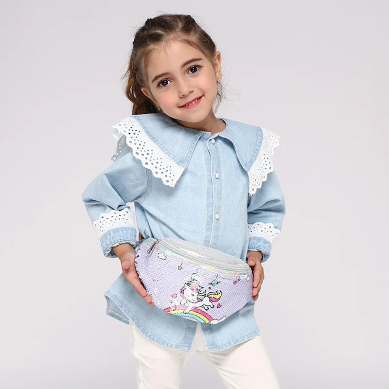 Unicorn Sequin Girls Waist Bag Fanny Pack