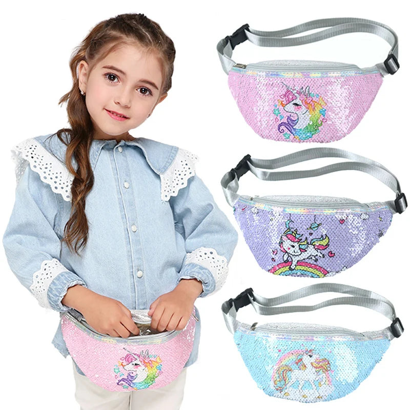 Unicorn Sequin Girls Waist Bag Fanny Pack