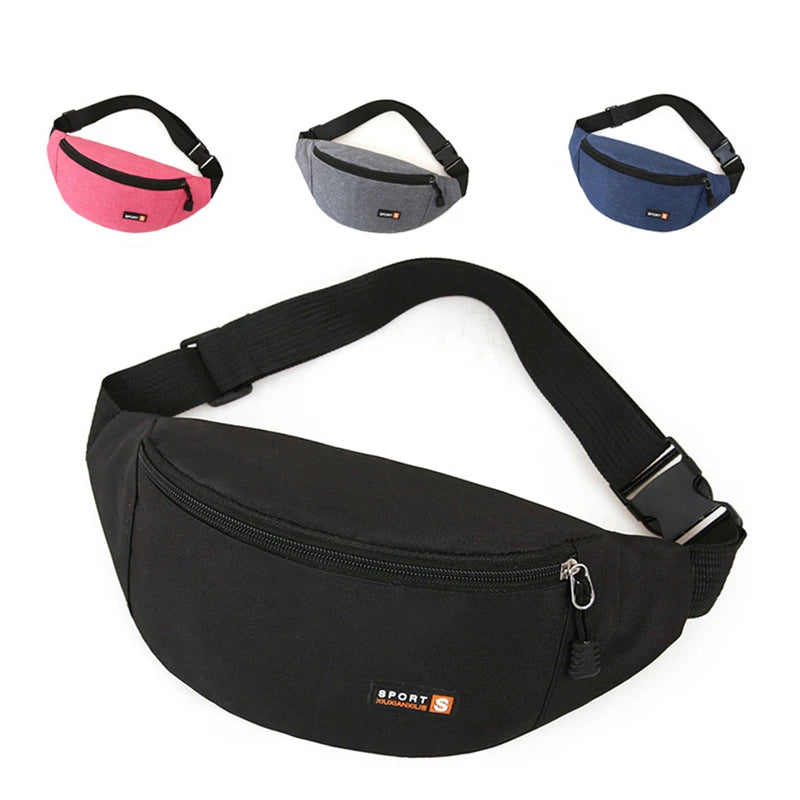 Unisex Chest Bag Close-fitting Sport Waist Bag Multifunction Pockets