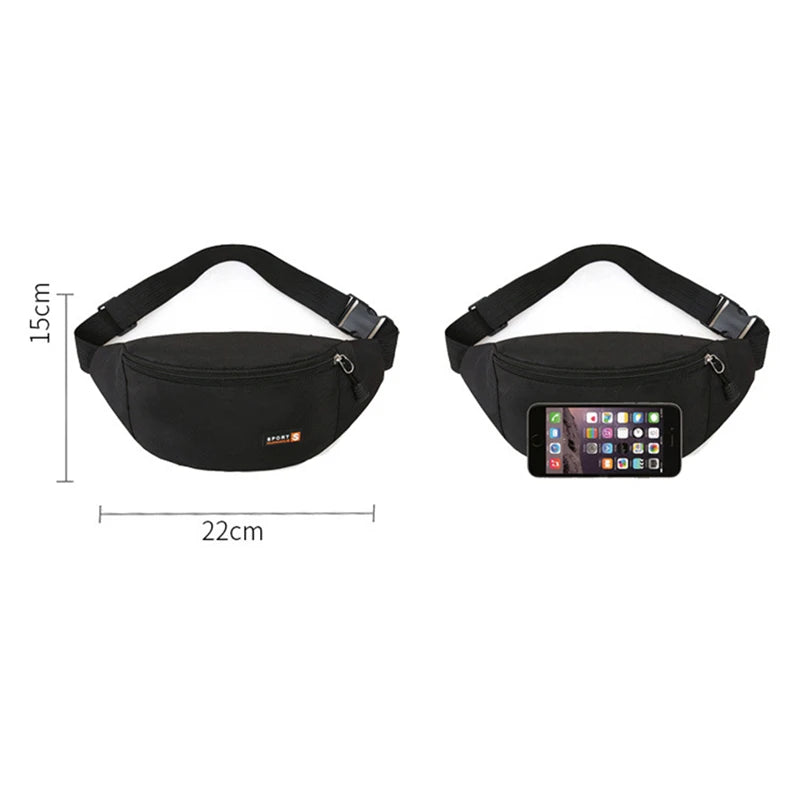 Unisex Chest Bag Close-fitting Sport Waist Bag Multifunction Pockets