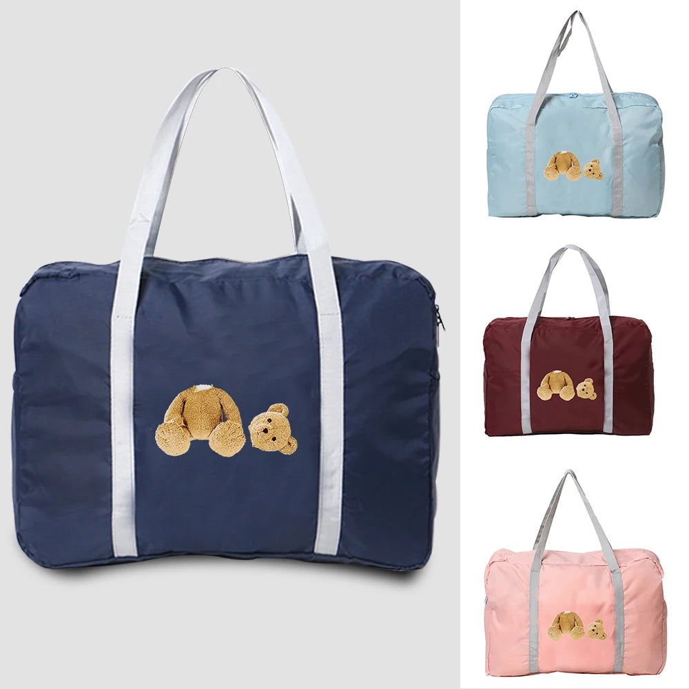 Bear Print Luggage Bag Toiletries Organizer for Outdoor Camping