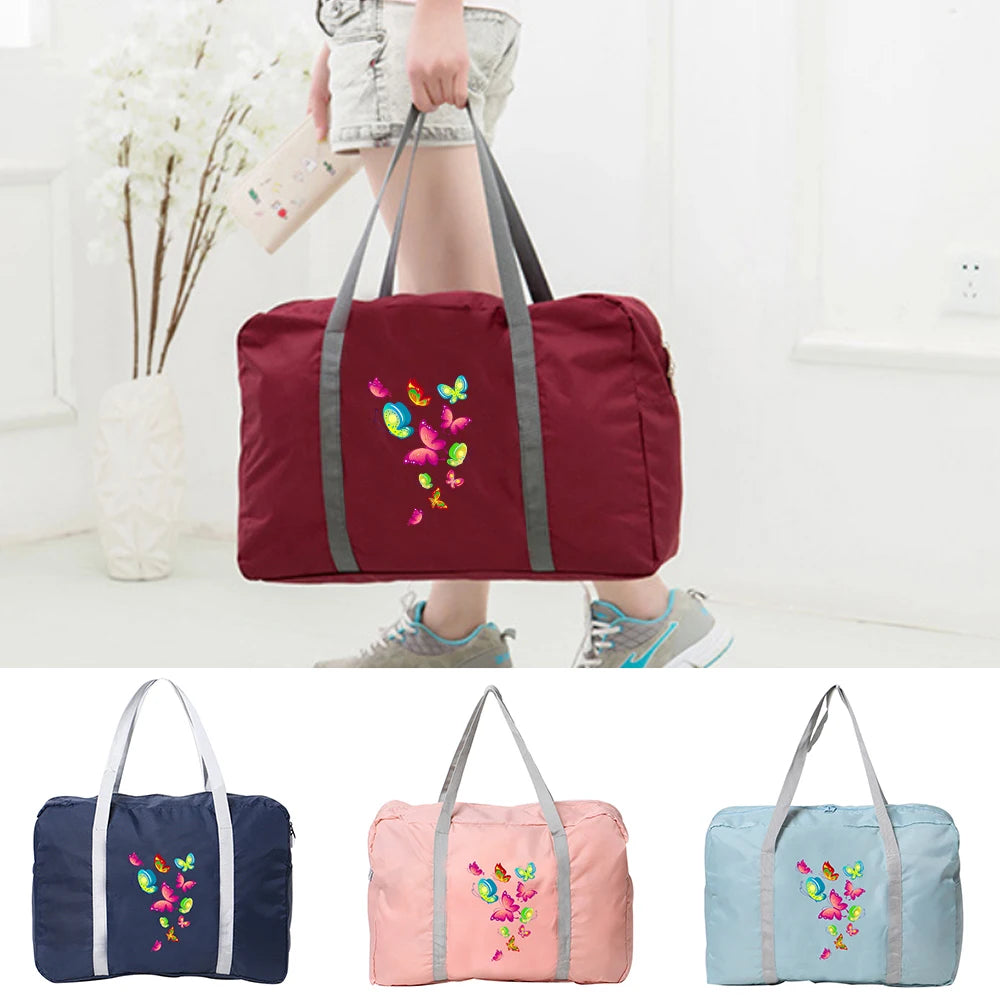 Butterfly Print Travel Bag Outdoor Camping Organizer Handbag