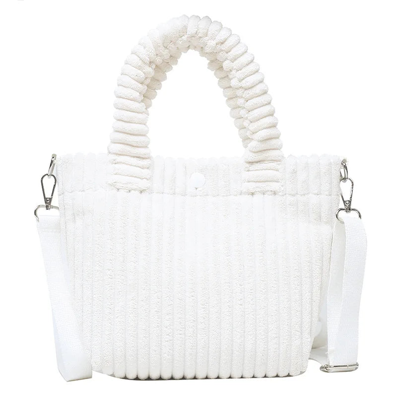 Velvet Handbag Small Tote Winter Candy Shoulder Bag Pouch Clutch